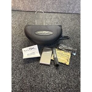 Wx Wiley X~ Sunglasses Black~Clam Shell Zip/Clip Case-CASE ONLY